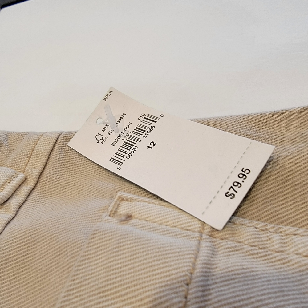 Gap Loose Wide Leg Pant Moonstone Beige Size 12 NWT! - Picture 4 of 16